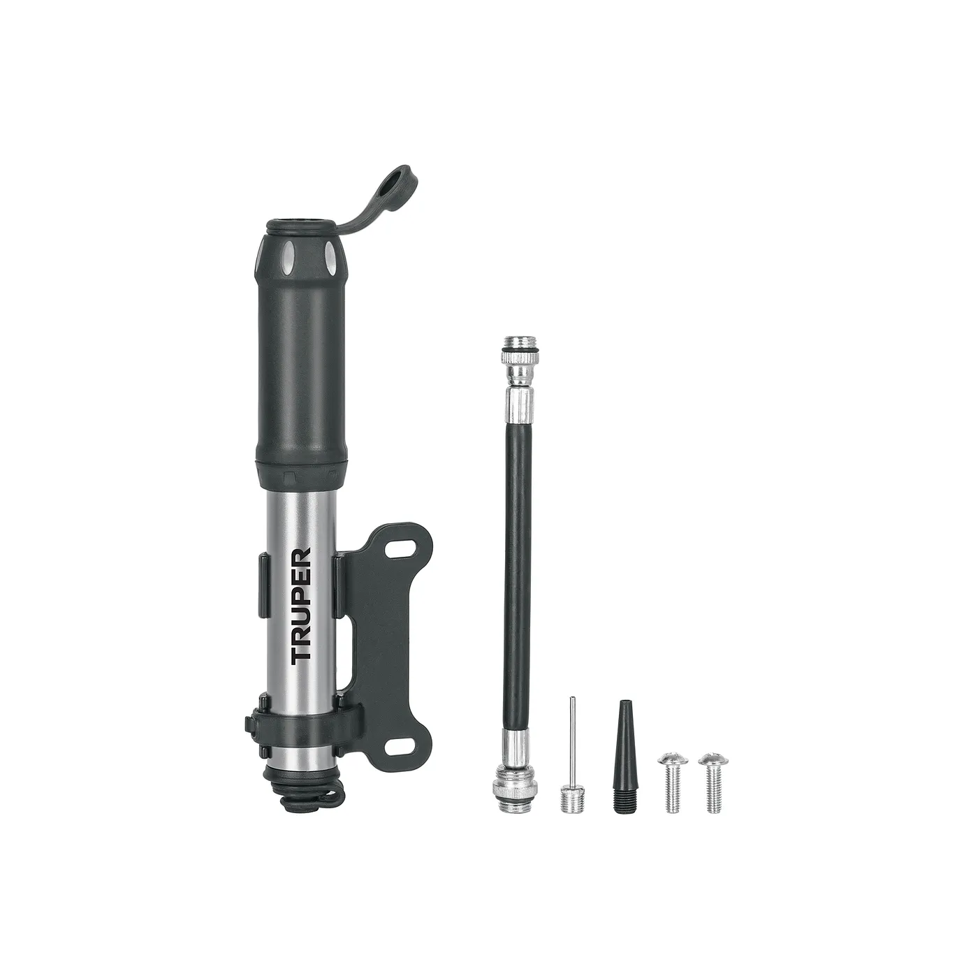 BOMBA MANUAL DE AIRE PARA BICICLETA 75PSI TRUPER..