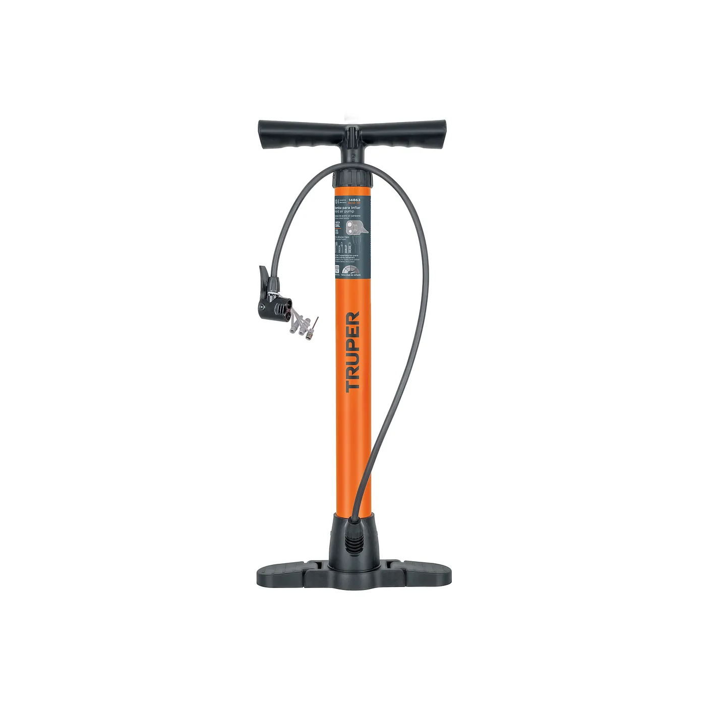 BOMBA MANUAL DE AIRE 100 PSI PARA INFLAR NEUMATICOS TRUPER