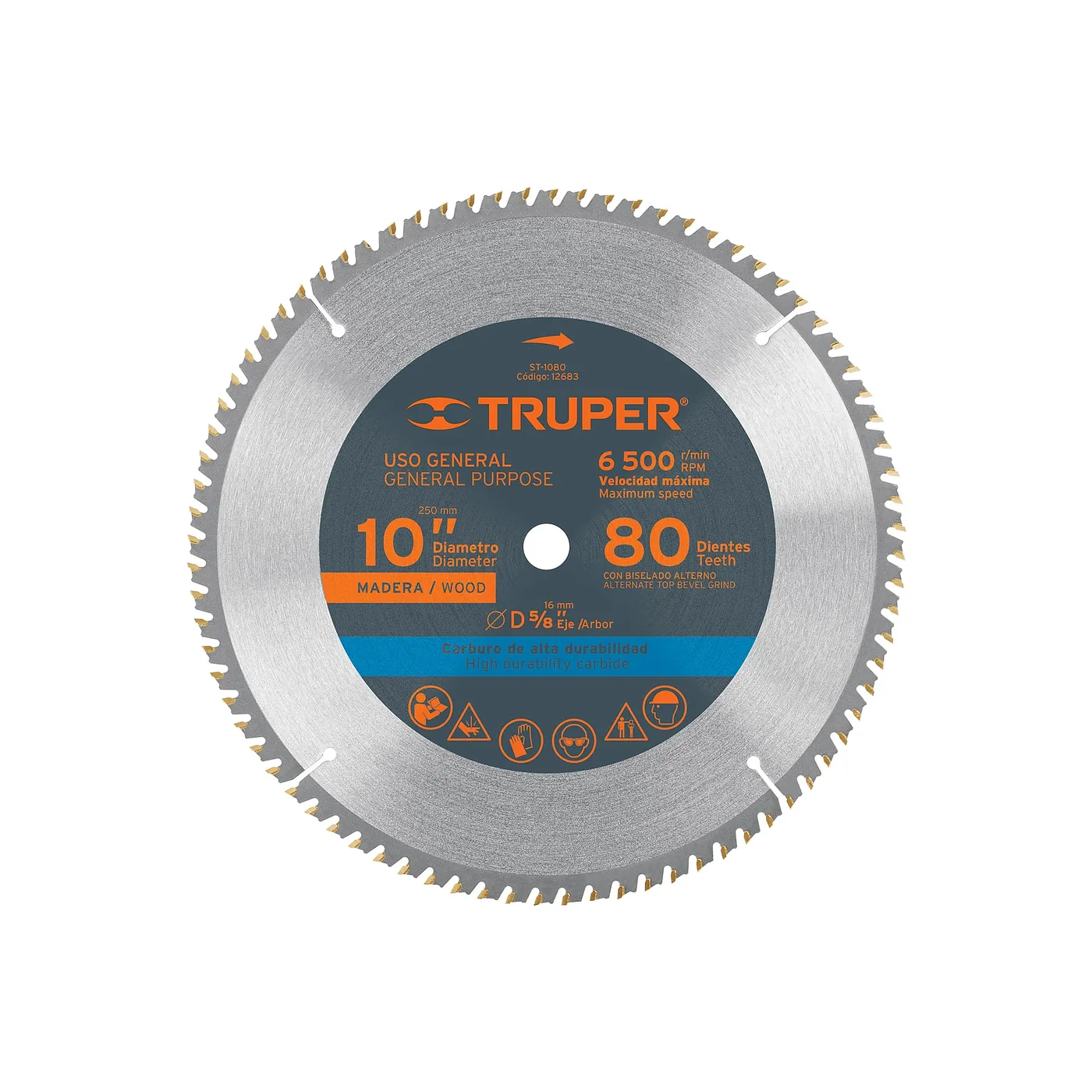 DISCO SIERRA 10" PARA MADERA 30 DIENTES TRUPER