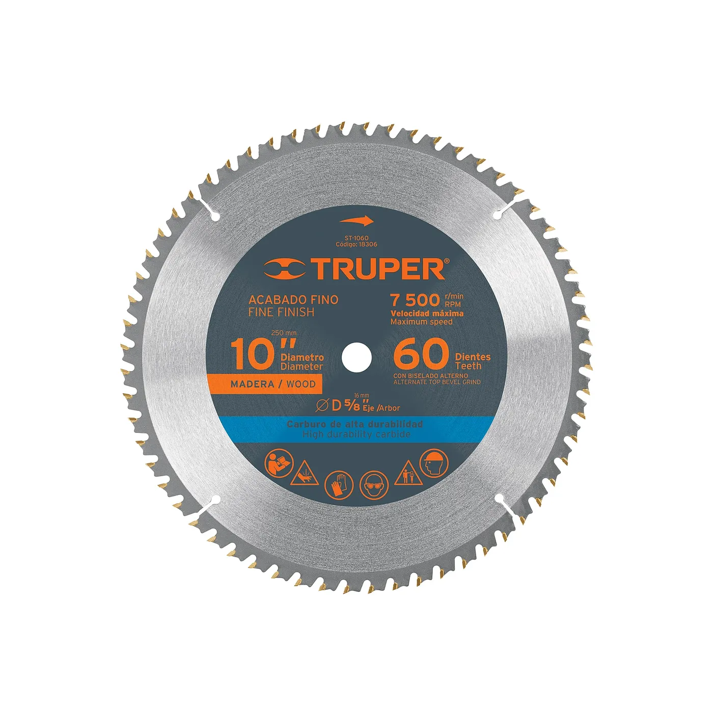 DISCO SIERRA 10" PARA MADERA 30 DIENTES TRUPER