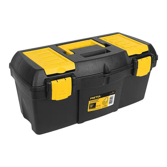 CAJA DE HERRAMIENTAS 19" CON COMPARTIMIENTOS PRETUL