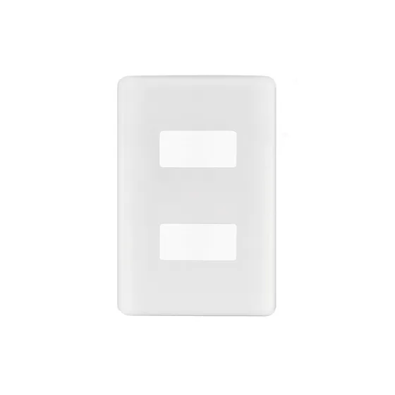 TAPA DE 2 MODULOS BLANCA  VOLTECK BASIC