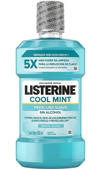 LISTERINE ENJUAGUE BUCAL COOLMINT ZERO 500 ML