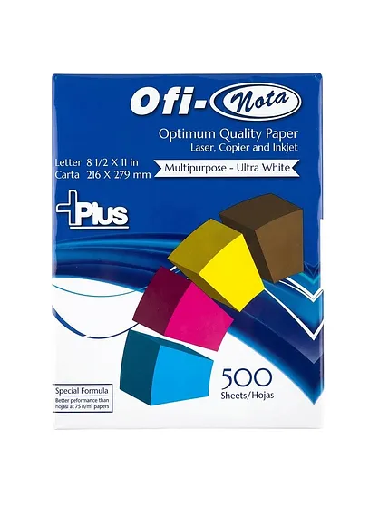RESMA DE PAPEL 8 1/2 X 11 OFI-NOTA